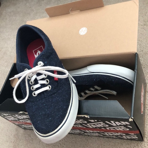 Vans Shoes Dark Blue Vans Denim Look Limited Edition Poshmark